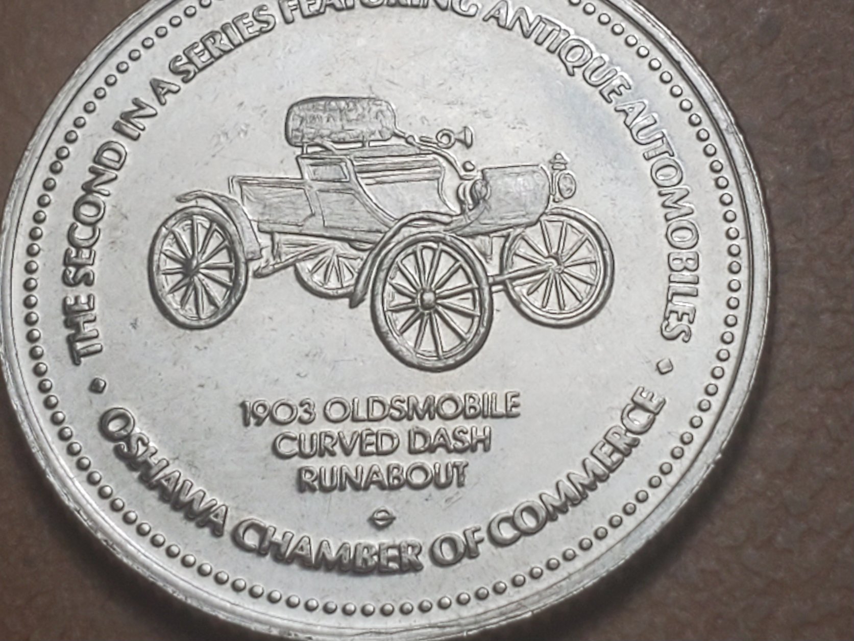 1979-Oshawa-Coin-Token-1903-Oldsmobile-Curved-Dash